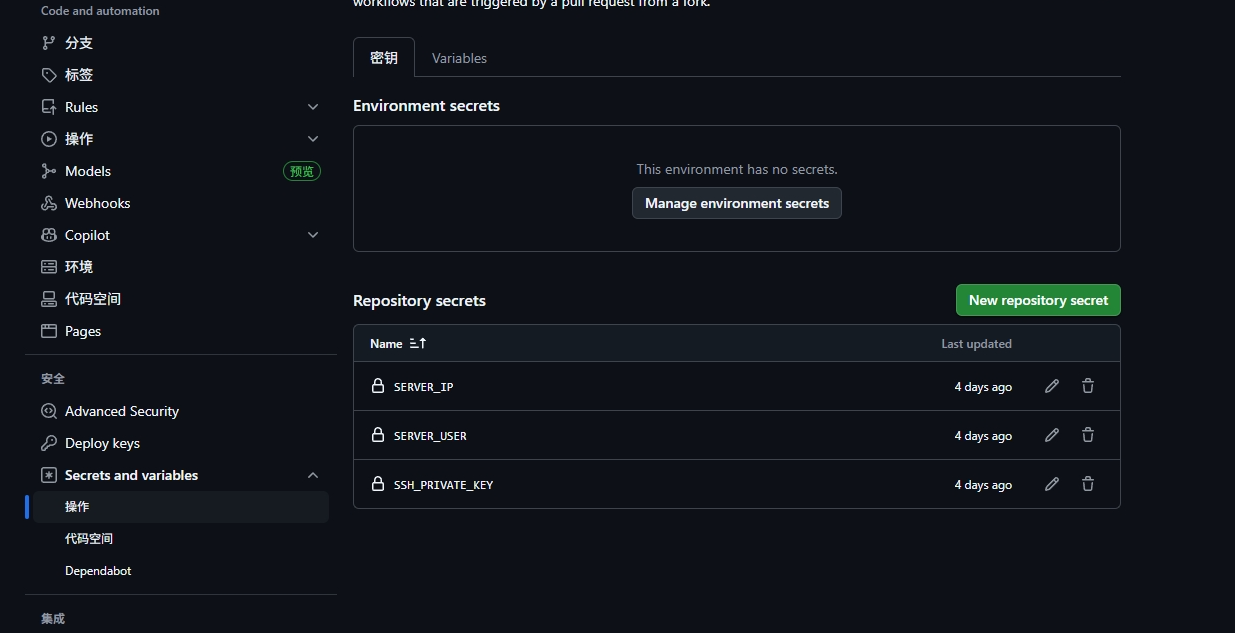 github-action-secrets
